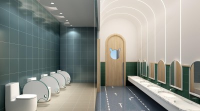 现代幼儿园卫生间3D模型下载